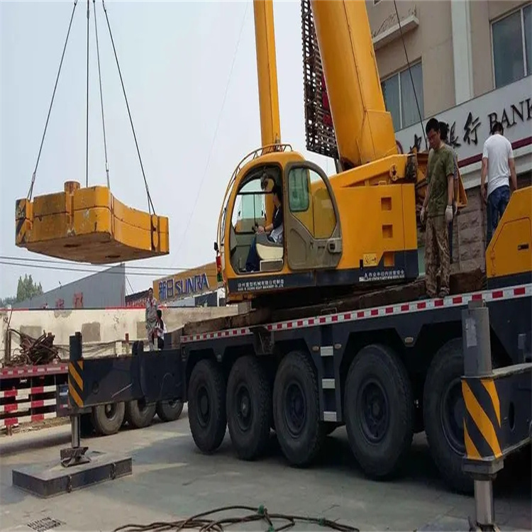 潍坊当地吊车出租|机器吊装|75吨|工厂搬迁服务